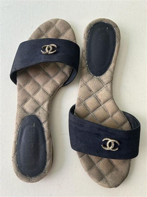 chanel teenslippers|authentic chanel sandals.